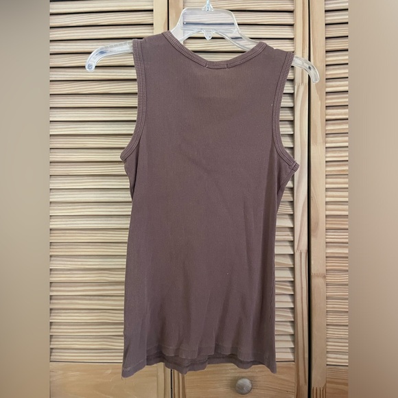 Cha cha vent y2k sleeveless brown top large - Picture 2 of 3